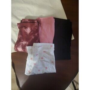 Bundle NWOT girls bottoms, 3 leggings/1 shorts Black/Pink/Gray size XL 14/16